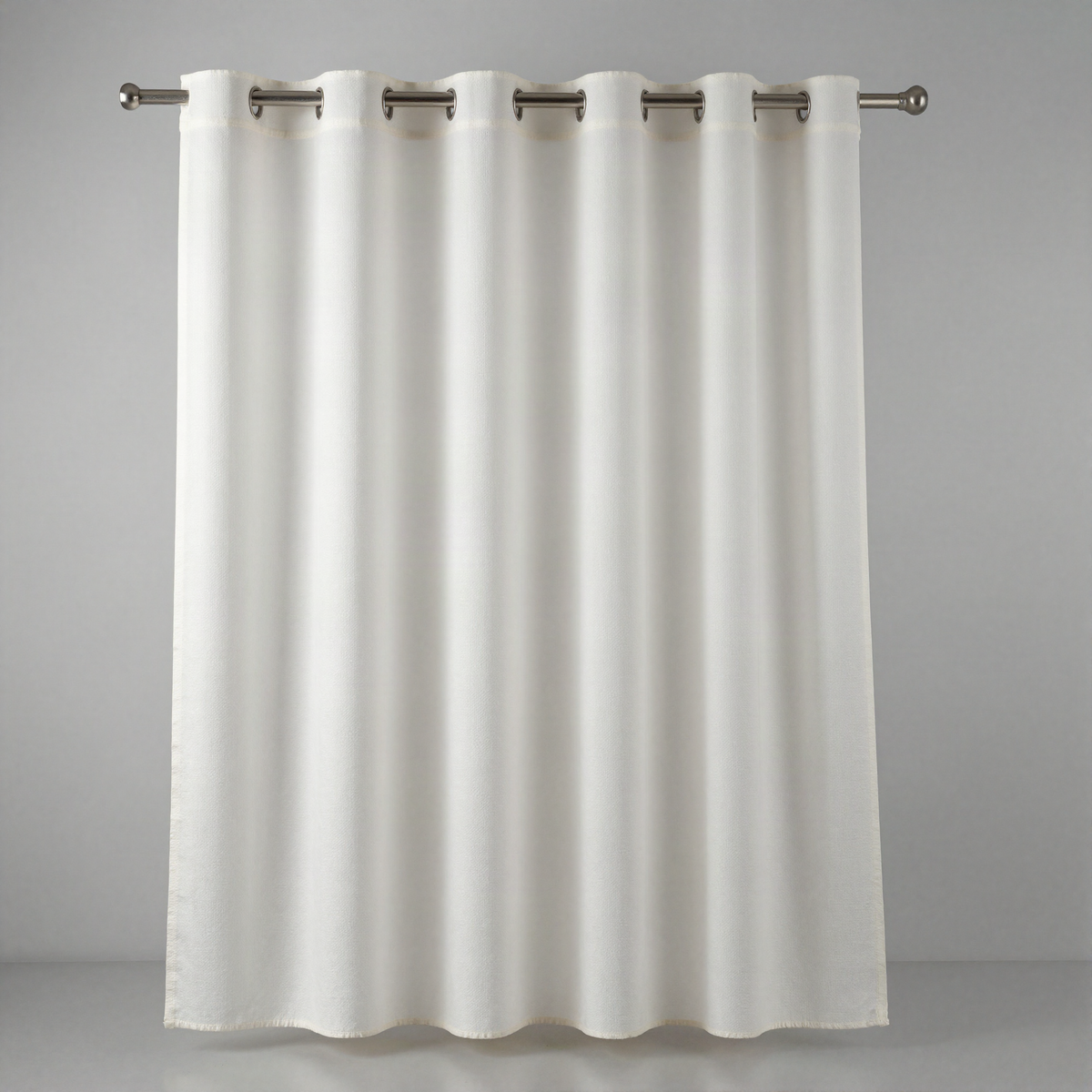 Pleated Fabric Shower Curtain