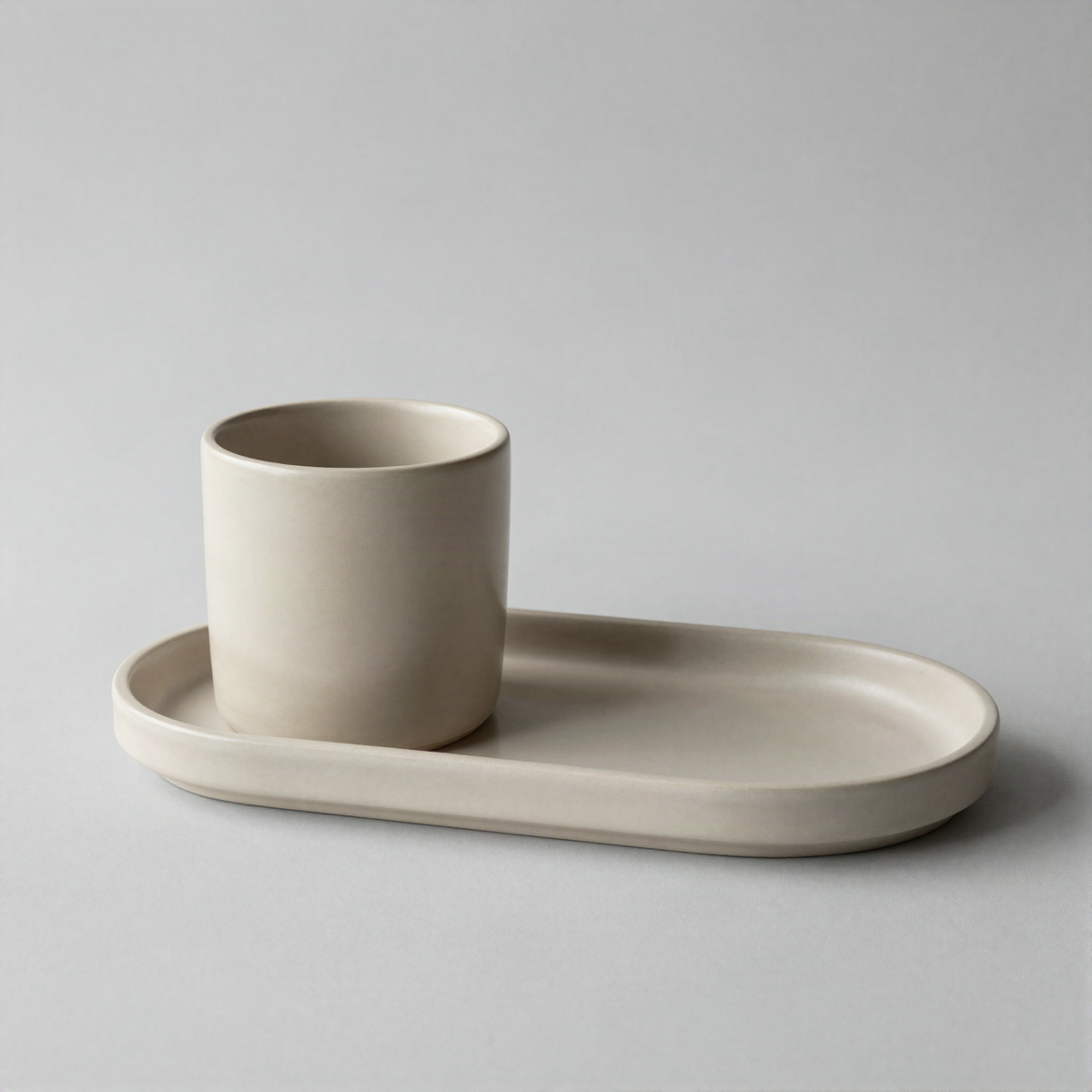 Ceramic Tumbler & Tray Set