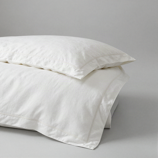 Embroidered Linen Duvet Cover