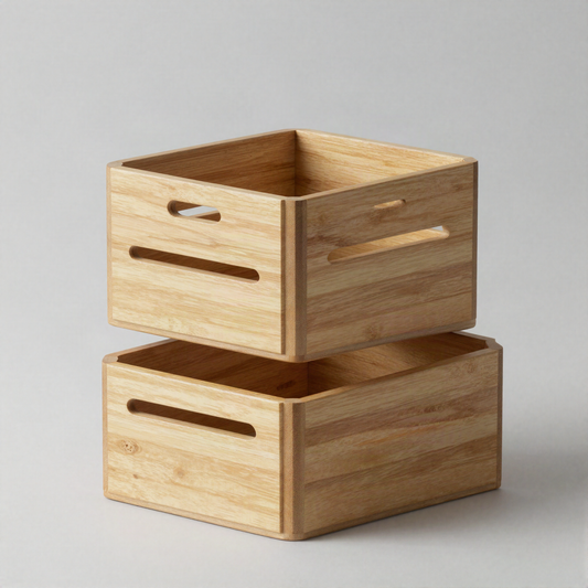 Stackable Bamboo Bins
