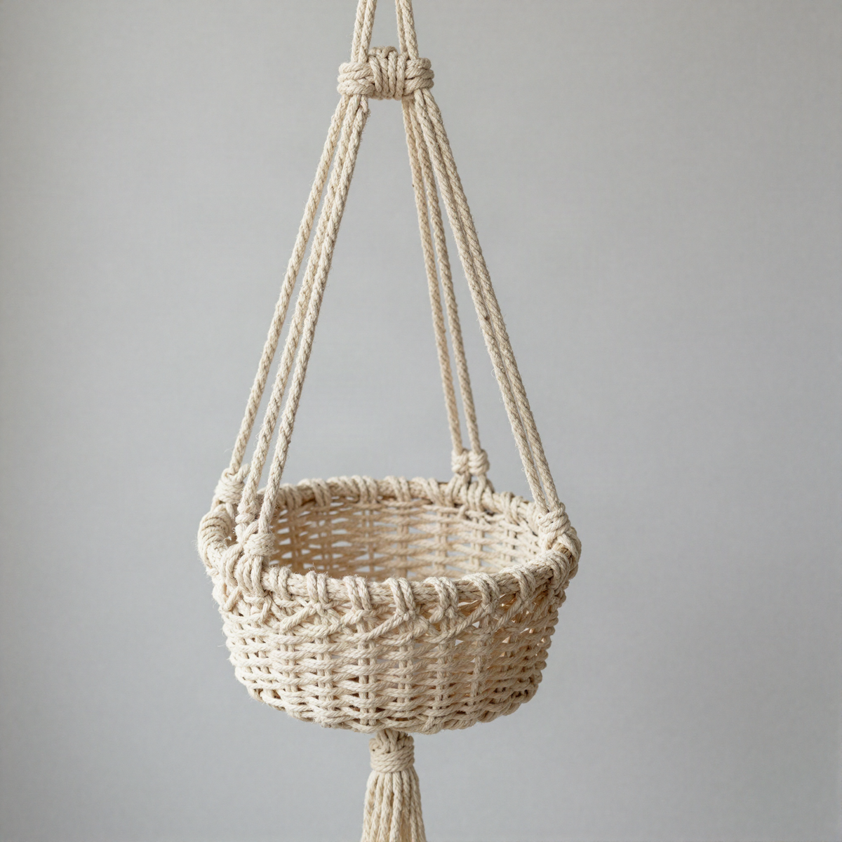 Macrame Hanging Storage Basket